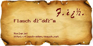 Flasch Ádám névjegykártya